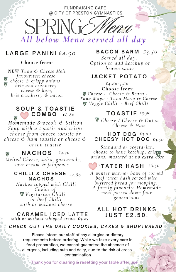 halfterm playgym menu 1