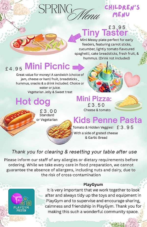 halfterm playgym menu 3
